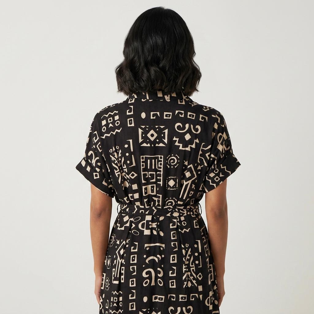 Printed Shirt Dress