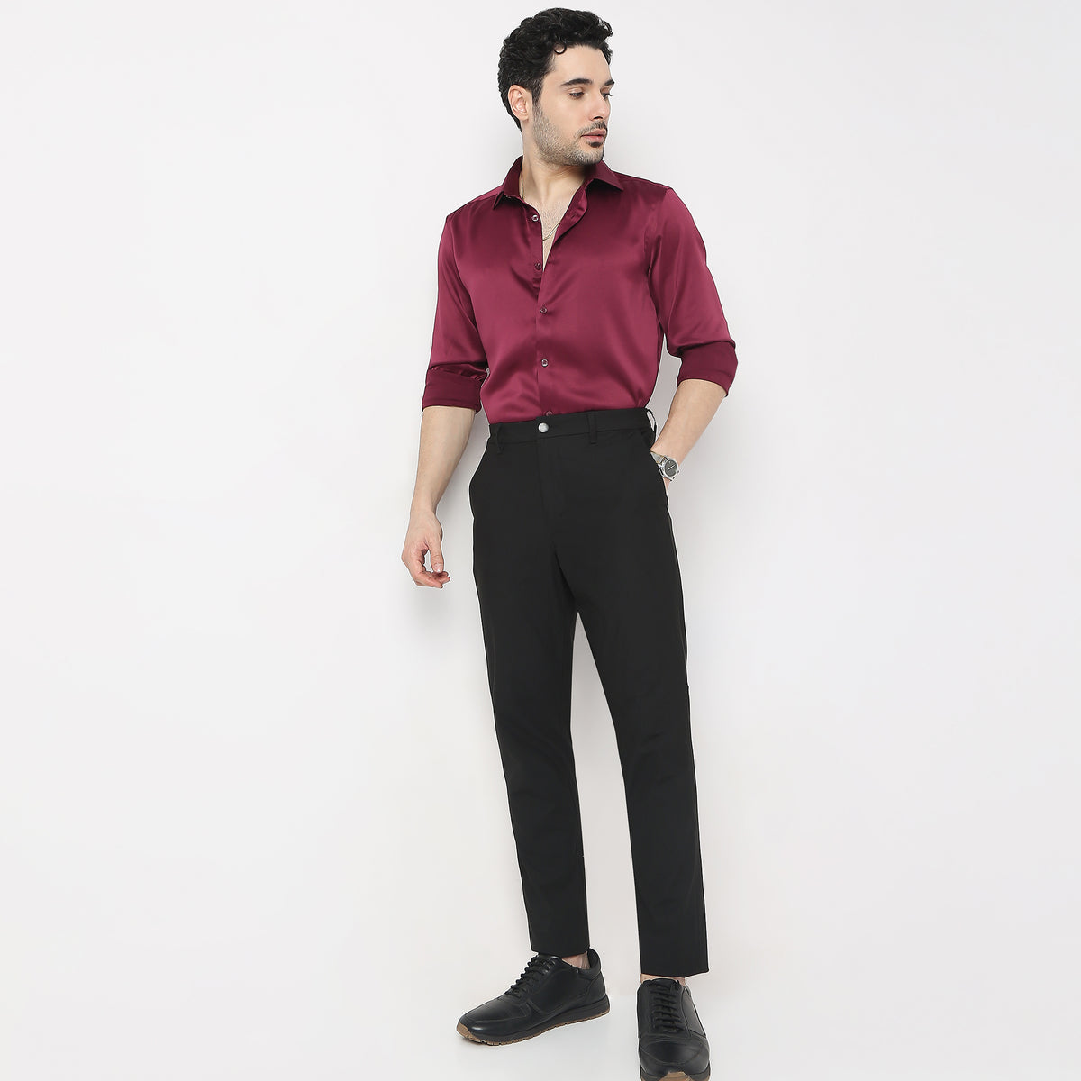 Slim Fit Solid Shirt