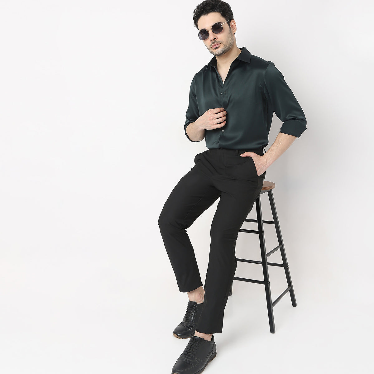 Slim Fit Solid Shirt