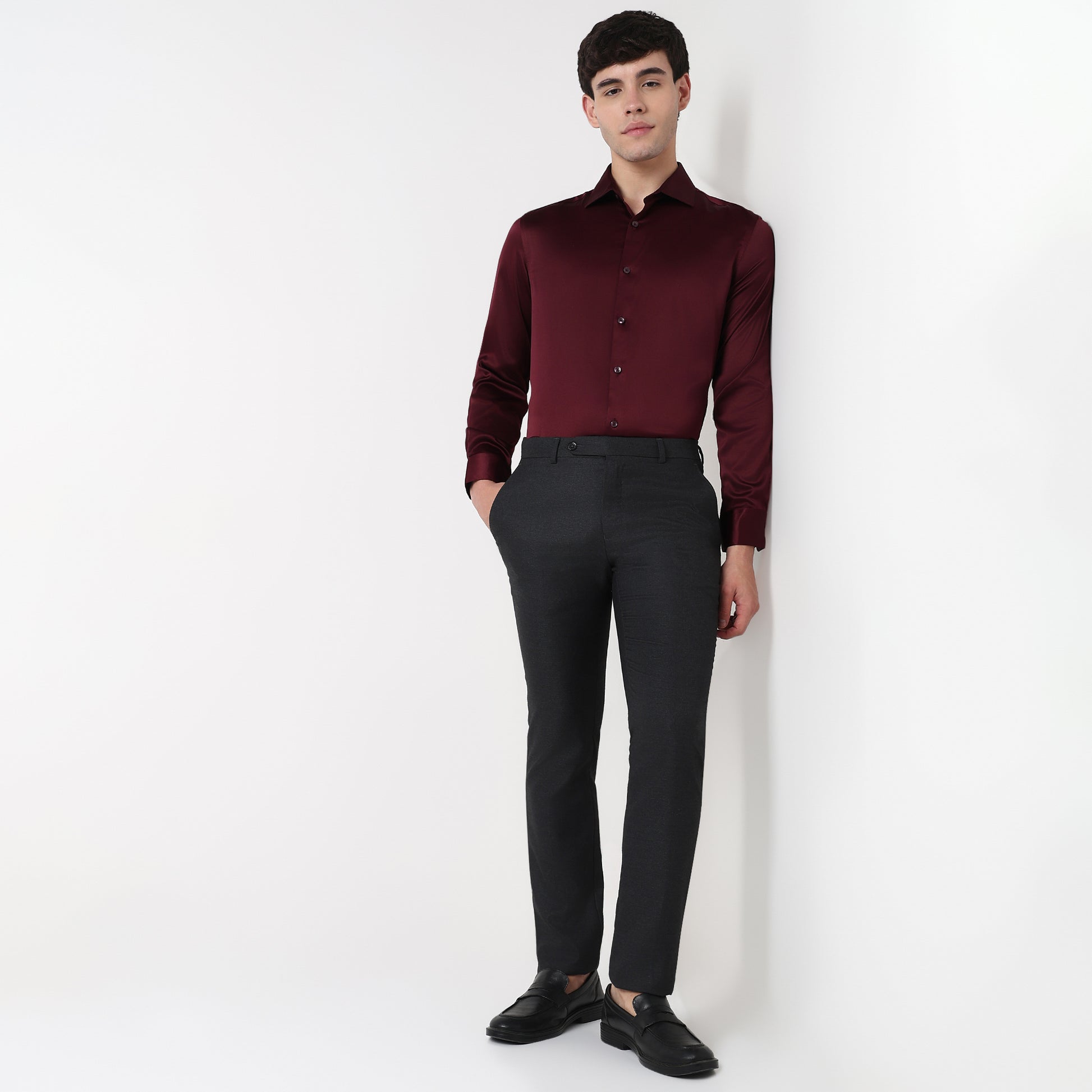 Slim Fit Solid Shirt