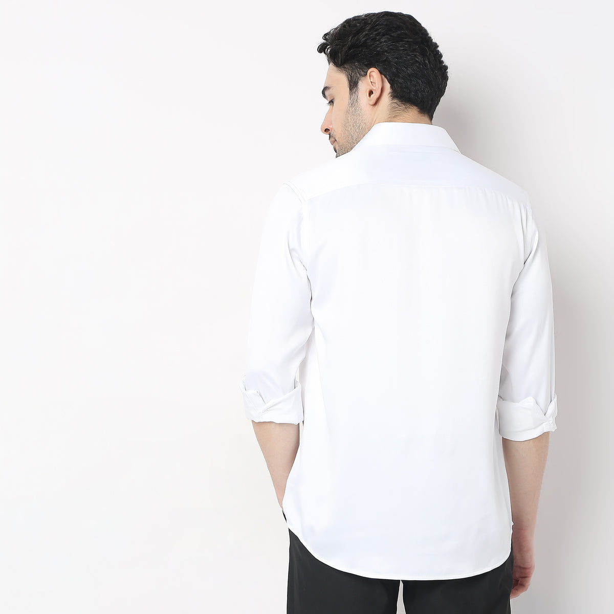 Slim Fit Solid Shirt