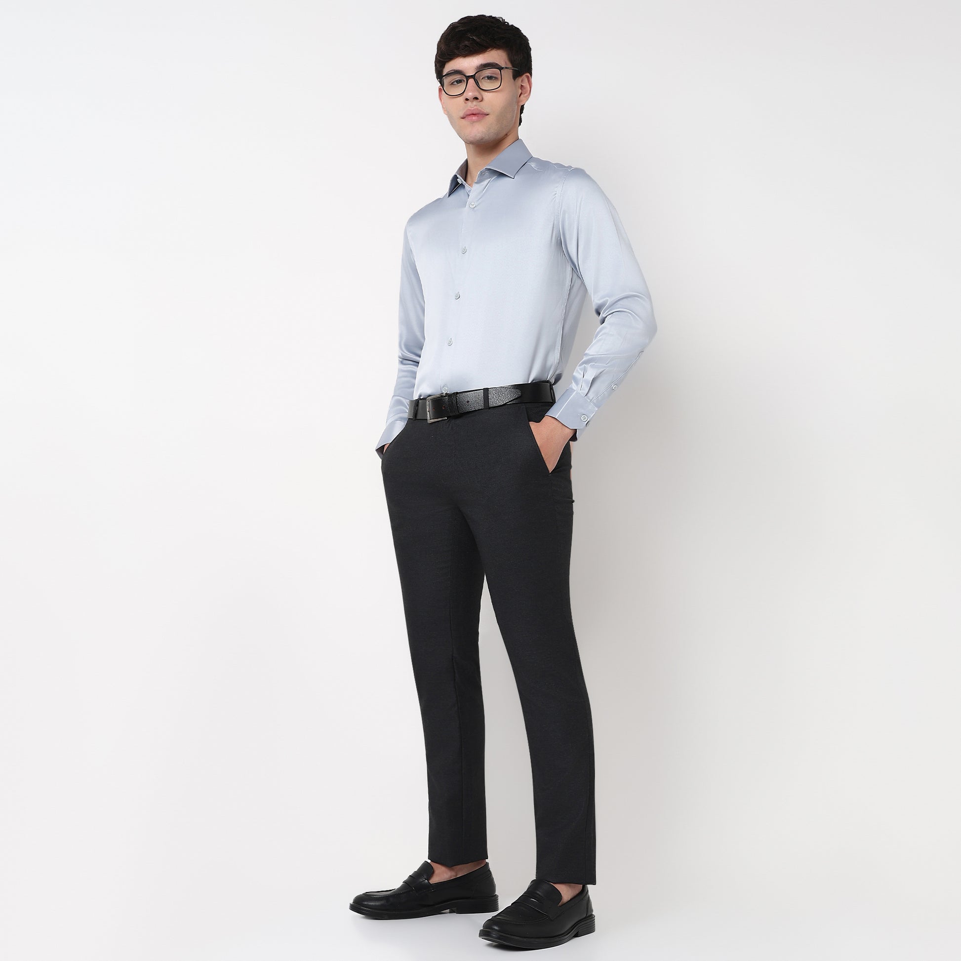 Slim Fit Solid Shirt