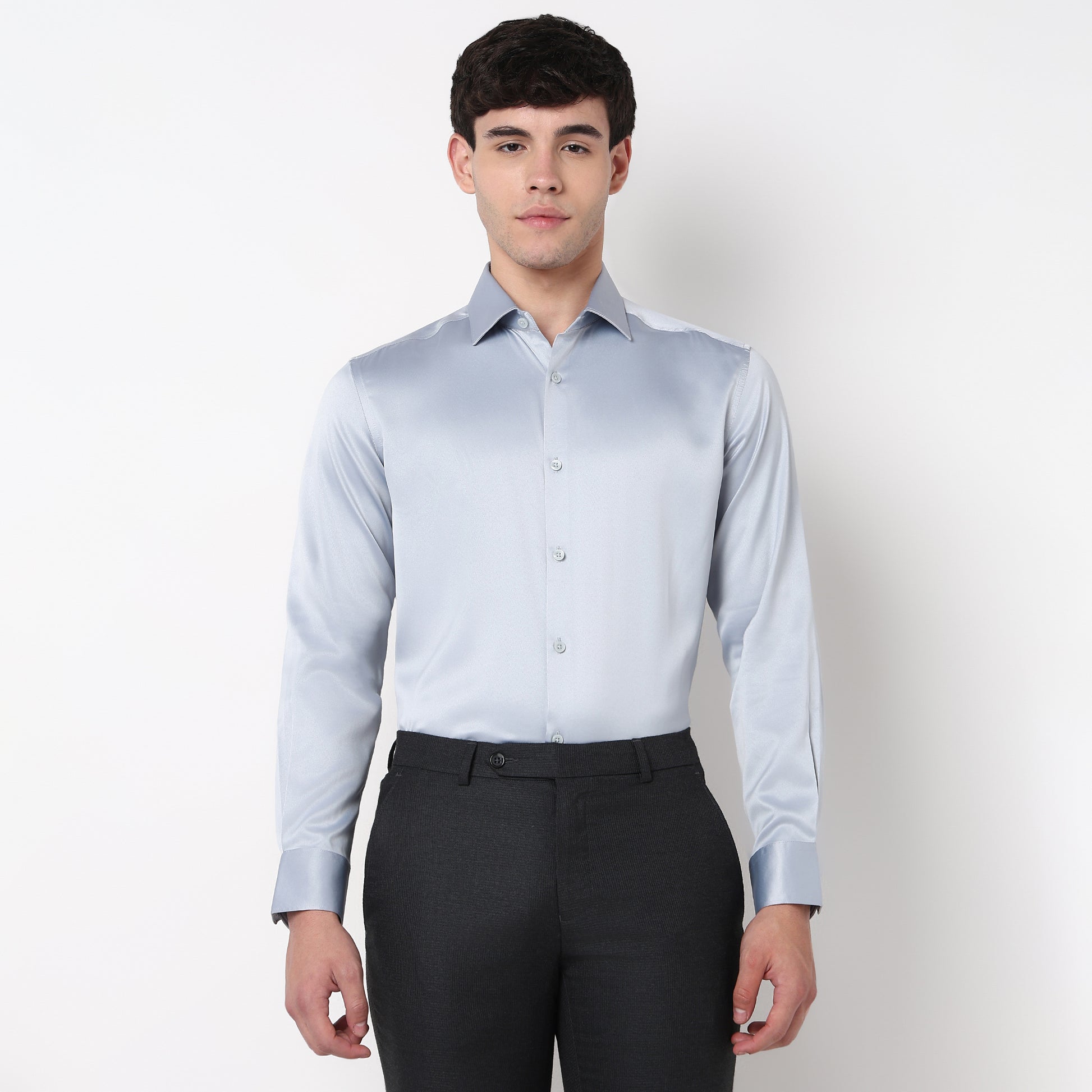 Slim Fit Solid Shirt
