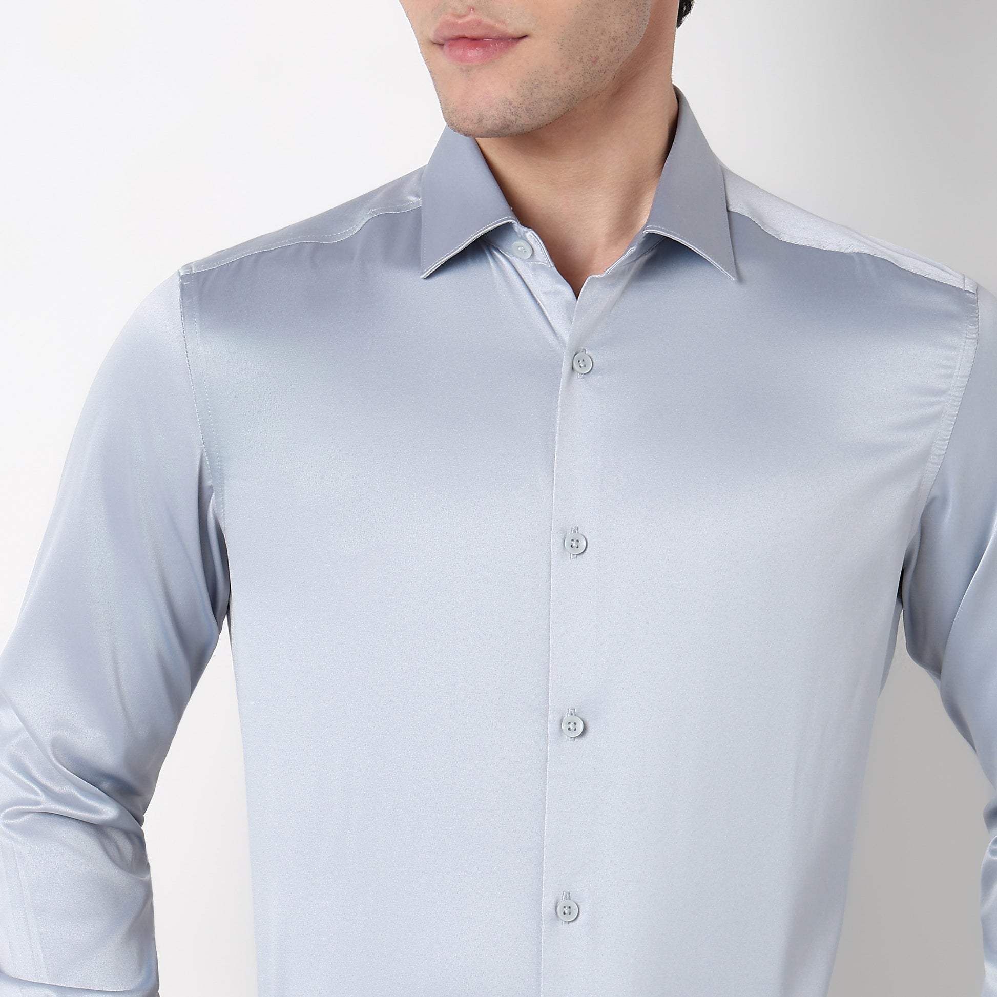 Slim Fit Solid Shirt