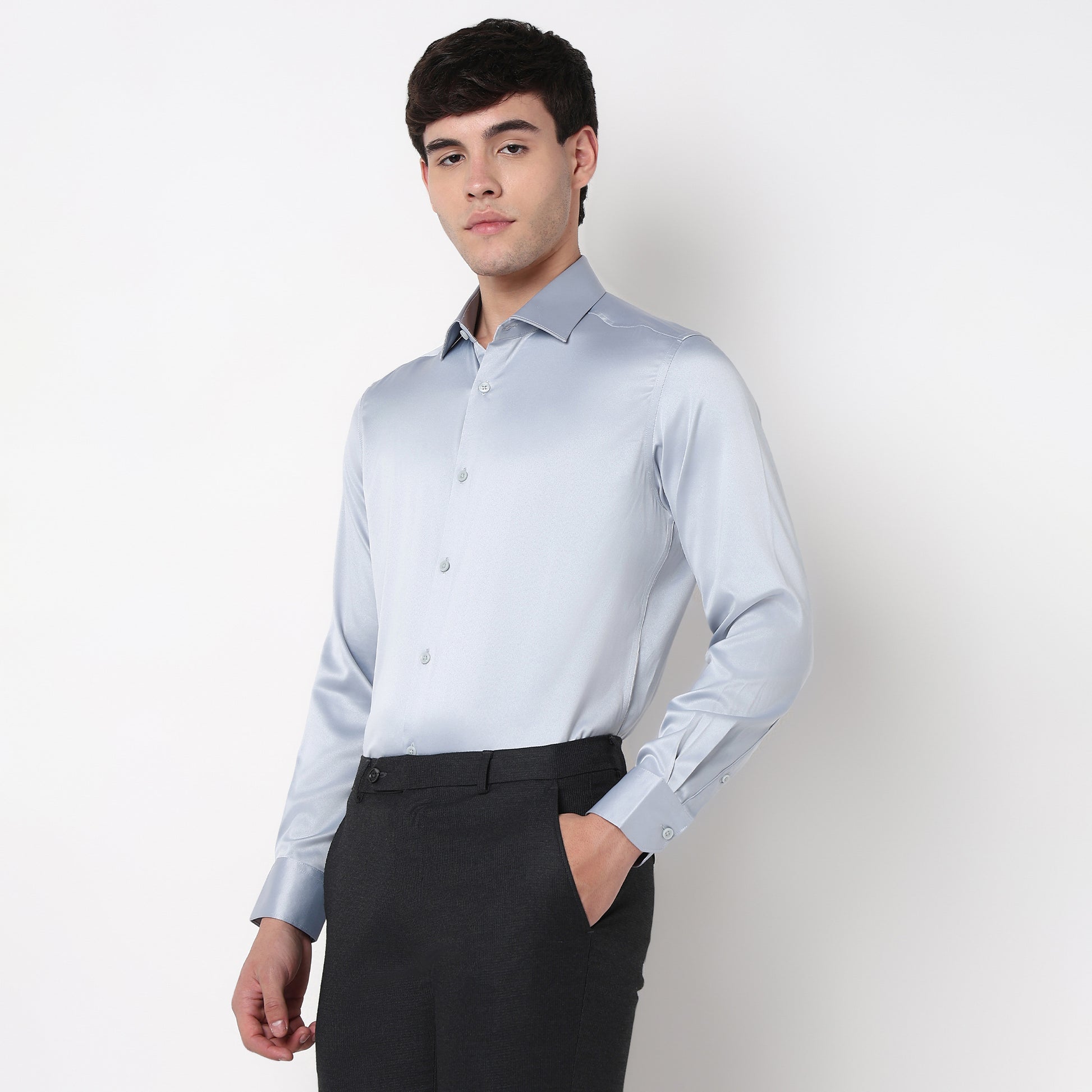 Slim Fit Solid Shirt