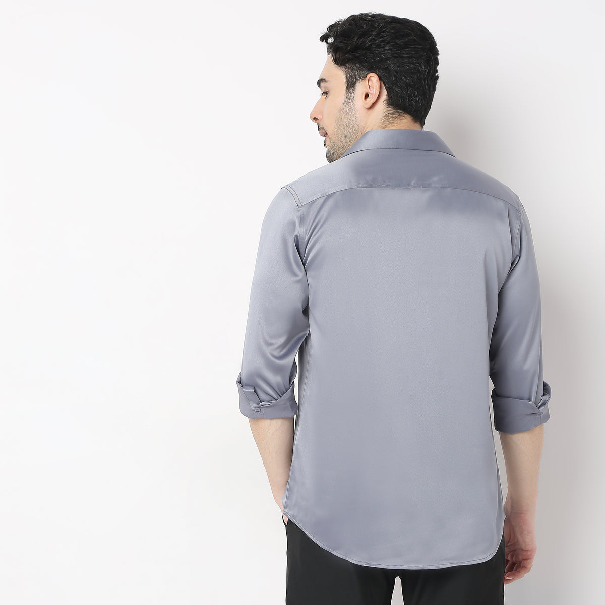 Slim Fit Solid Shirt