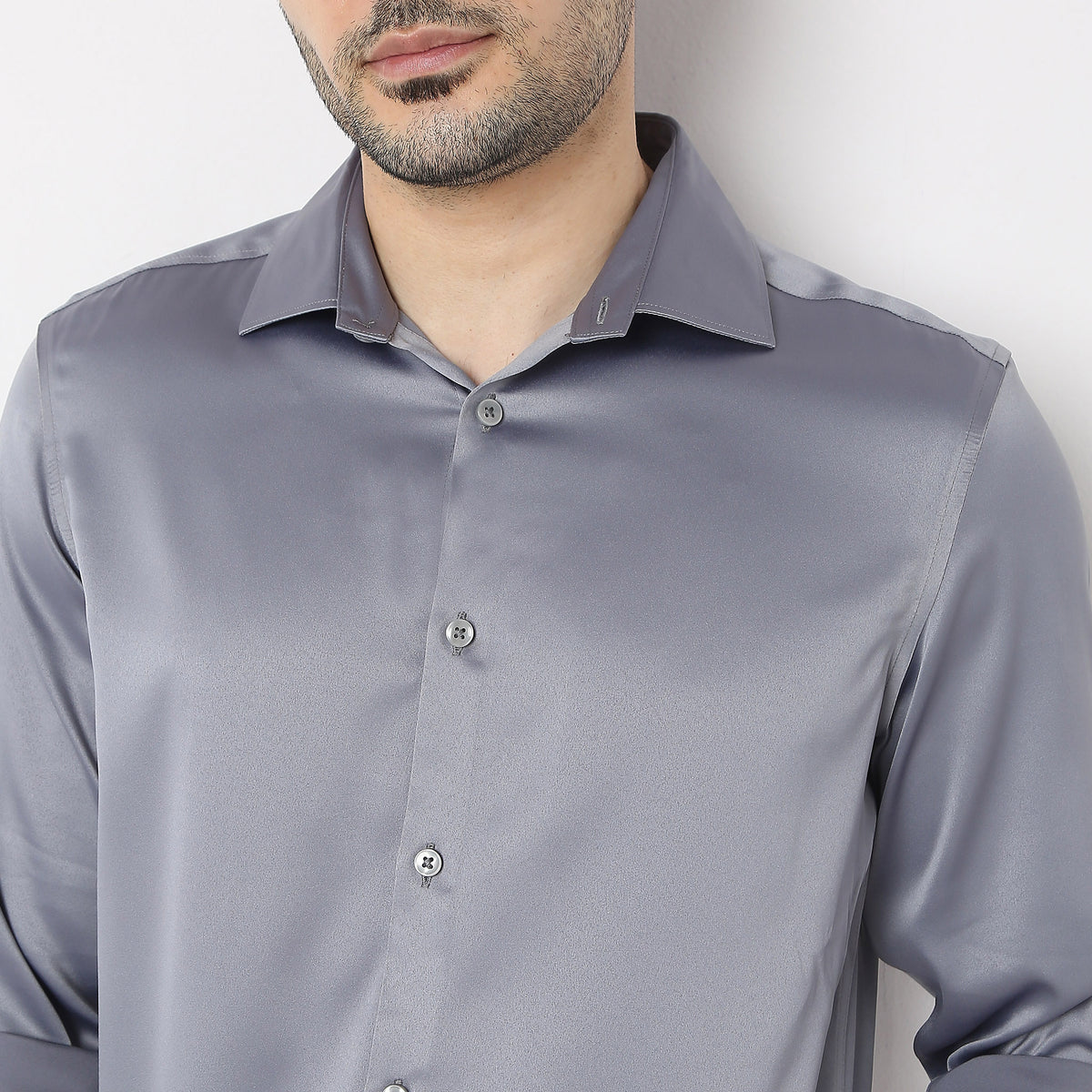 Slim Fit Solid Shirt