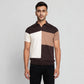 Colour Block Modern Nerd Hand Knit Jersey Polo T-Shirt