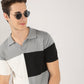 Colour Block Modern Nerd Hand Knit Jersey Polo T-Shirt