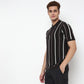 Hand Knit Striped Polo T-Shirt