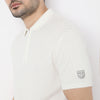 Structured Modern Nerd Hand Knit Jersey Polo T-Shirt