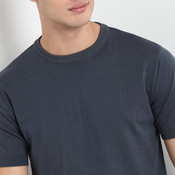 Crew Neck Hand Knit Jersey Flat Knits T-Shirt