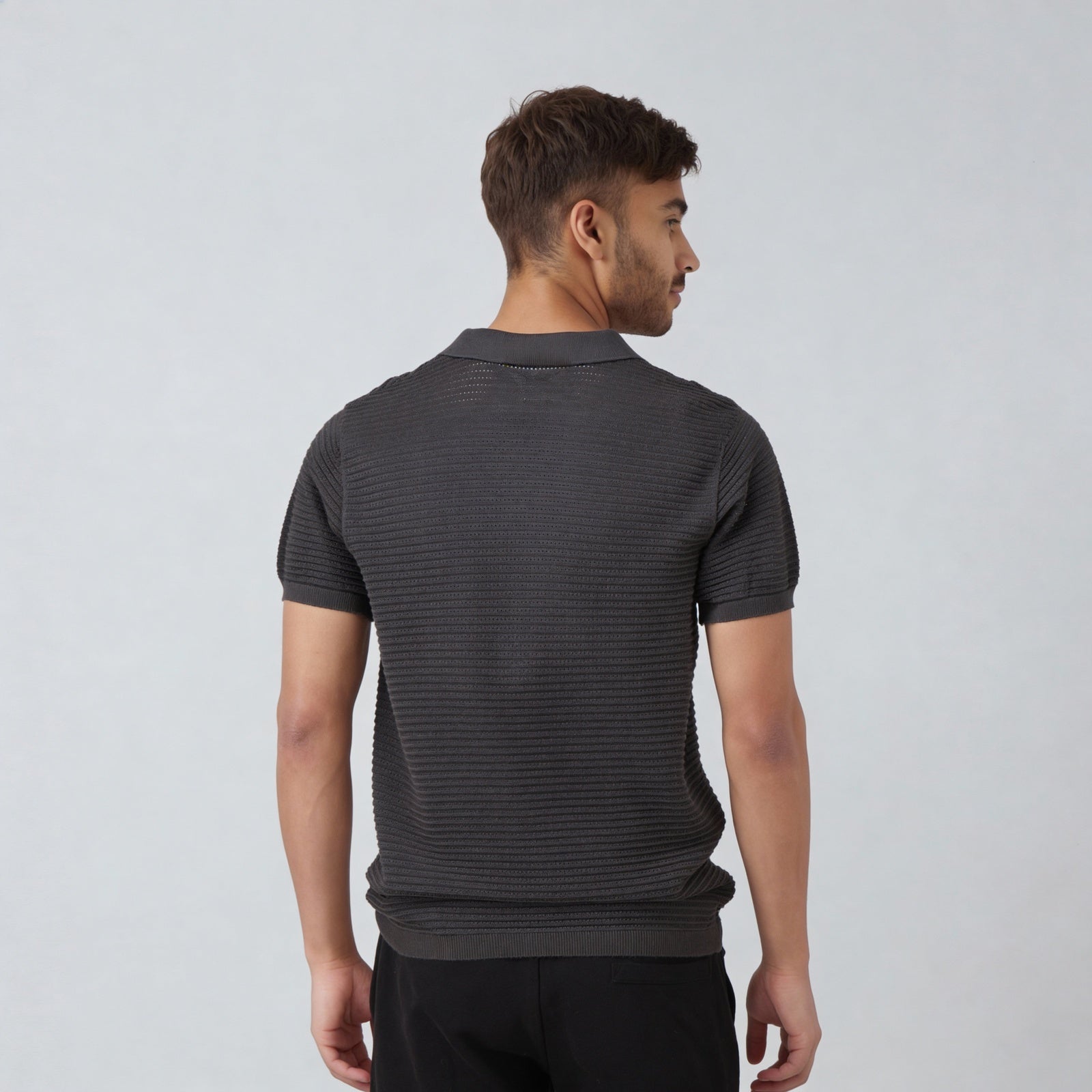 Hand Knit Jersey Structured T-Shirt