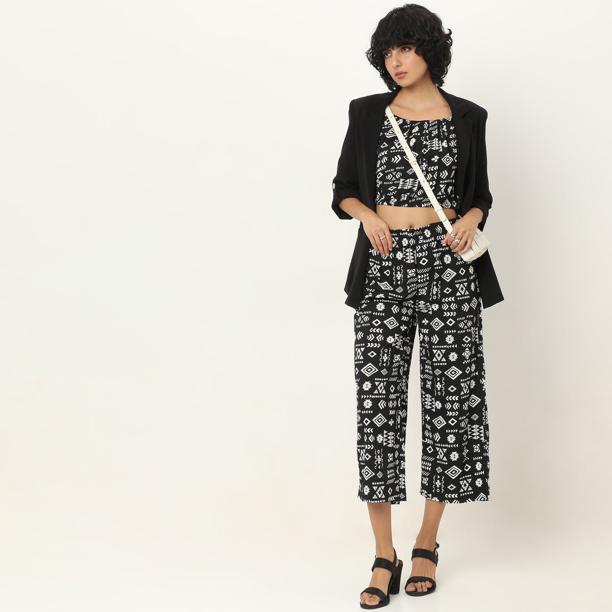 Flare Fit Printed Mid Rise Culottes