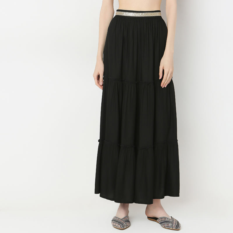 Flare Fit High Rise Skirts