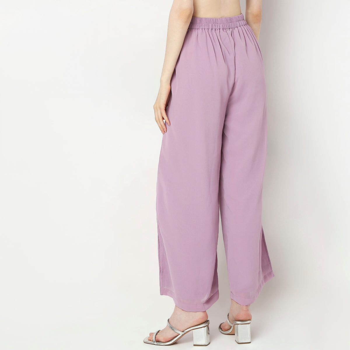 Flare Fit Mid Rise Palazzos