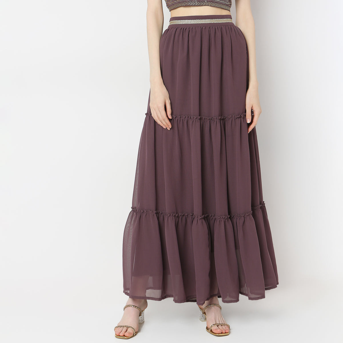 Flare Fit High Rise Skirts