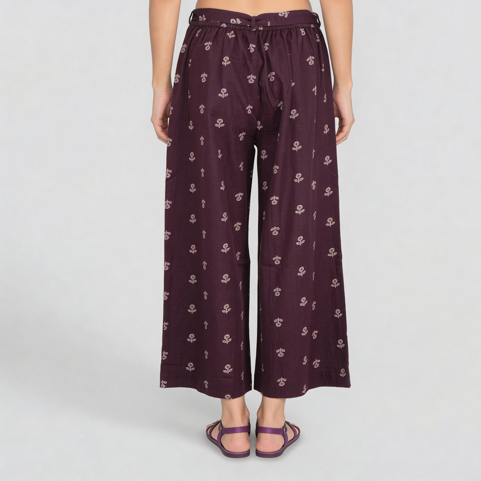 Printed Flared Ankle Length Pants