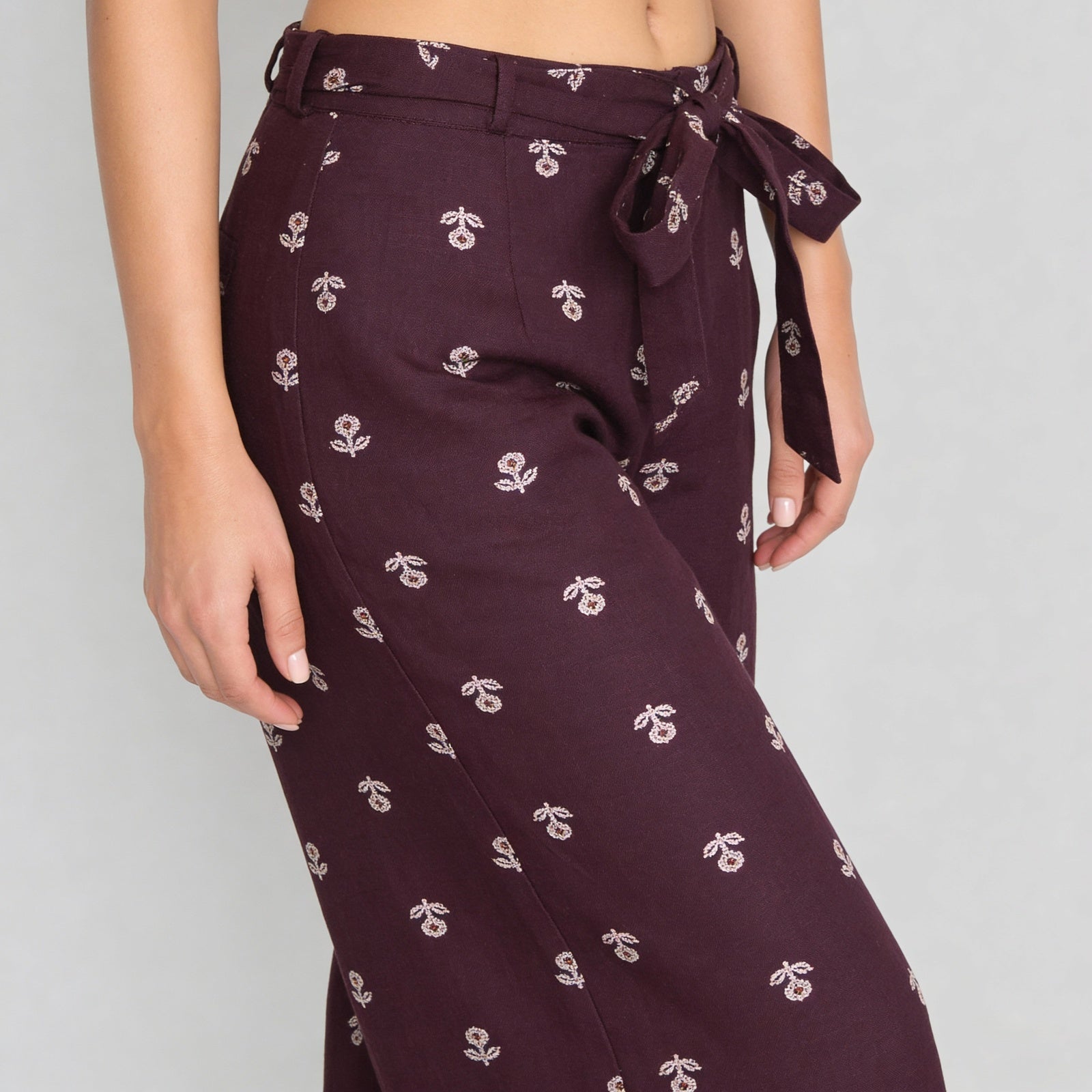 Printed Flared Ankle Length Pants
