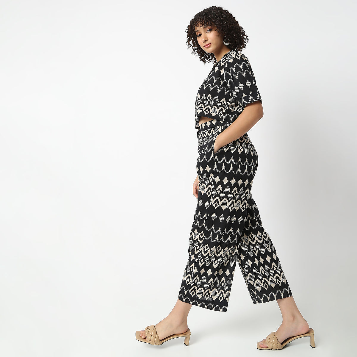 Flare Fit Printed Ankle Length Culottes