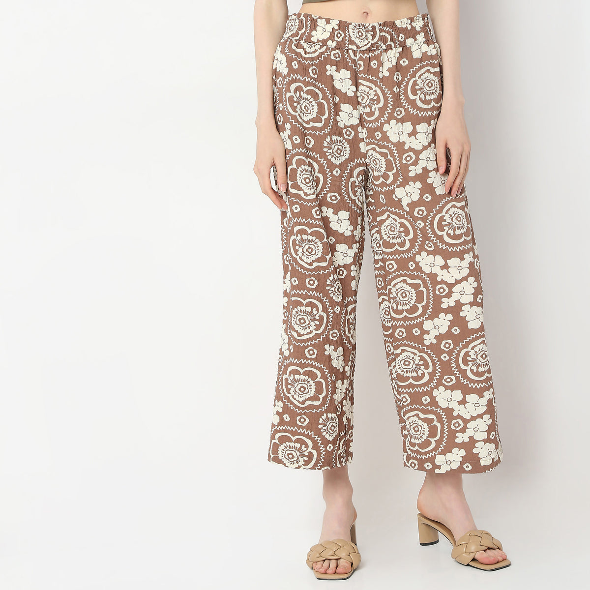 Straight Fit Printed Pants