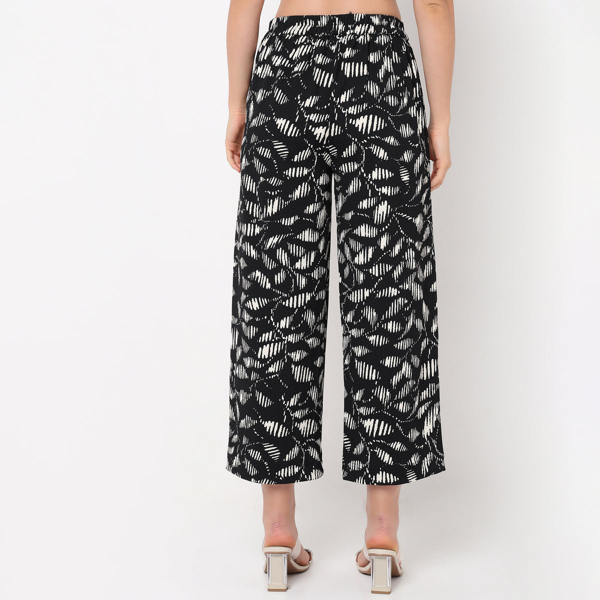 Flare Fit Textured Culottes