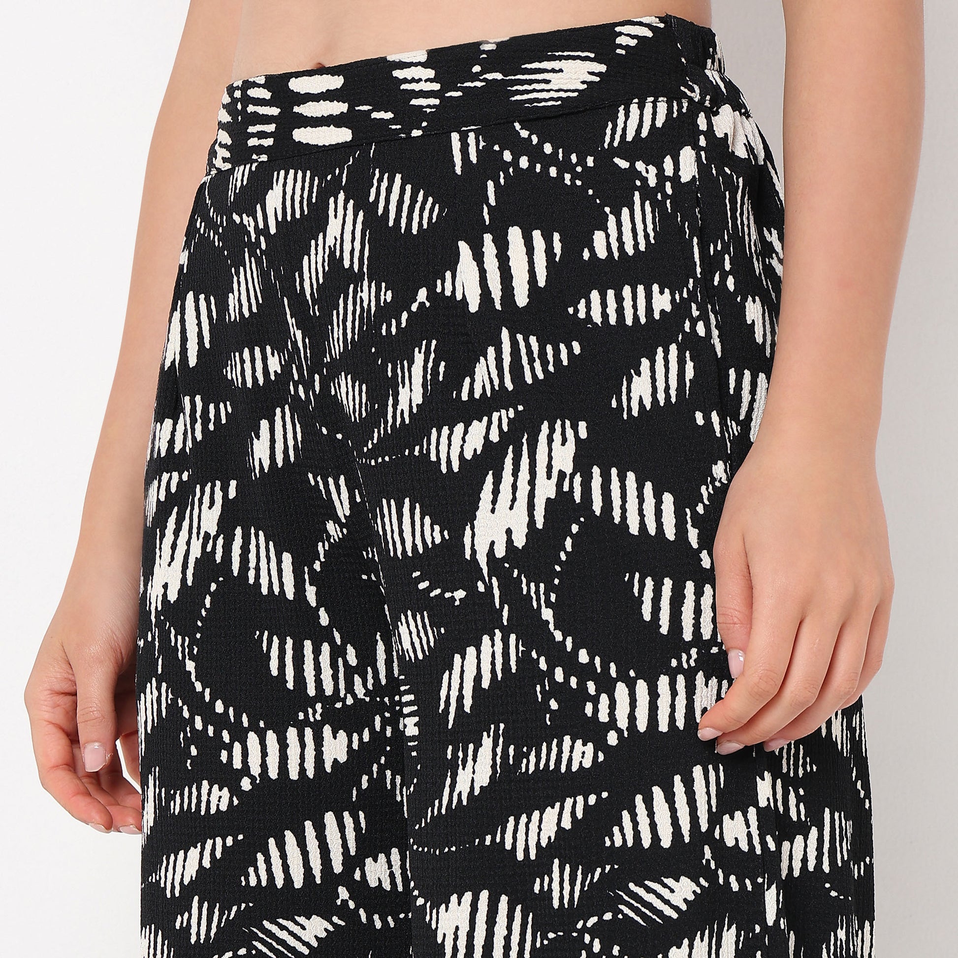 Flare Fit Textured Culottes