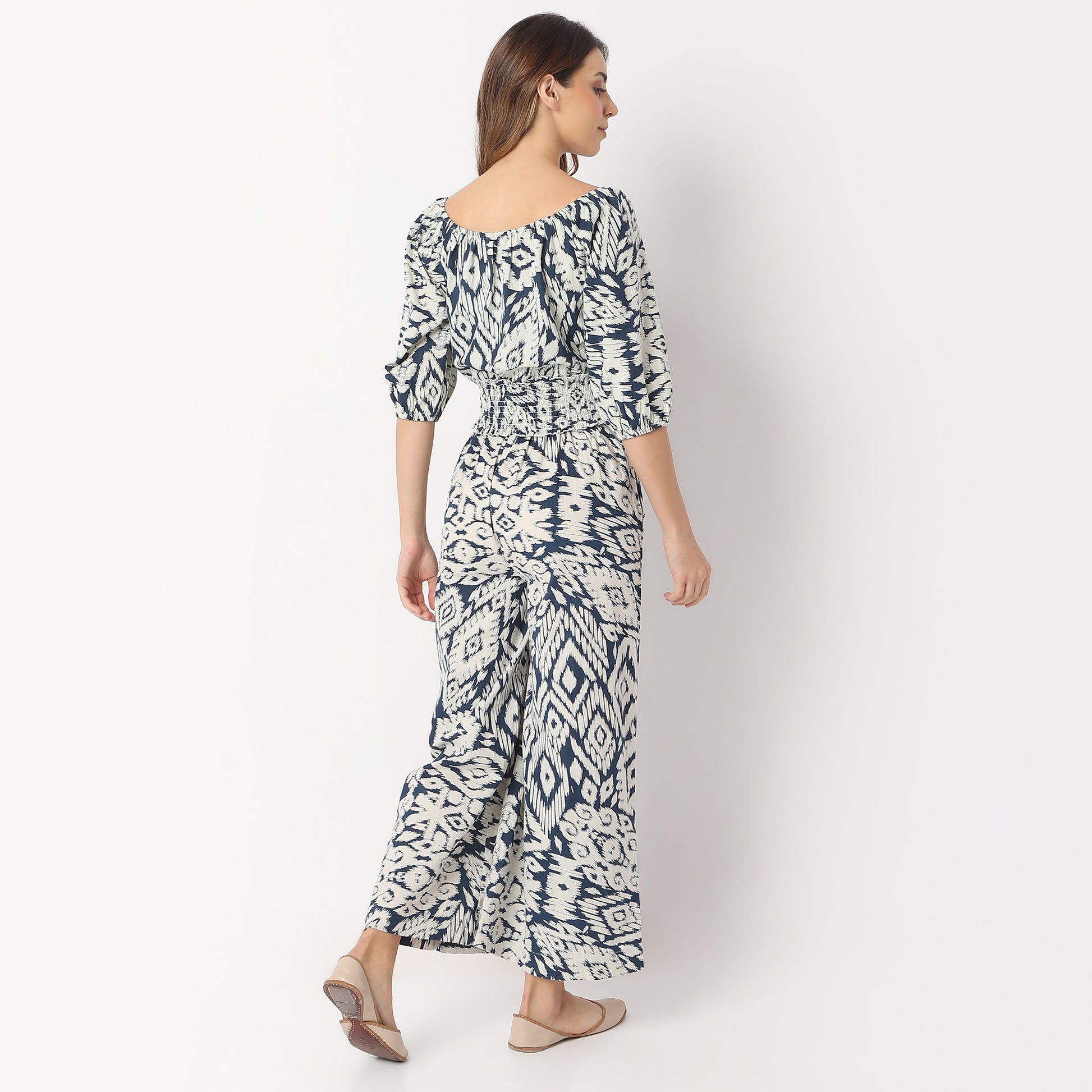 Printed Ankle Length Flared High-Rise Culottes