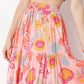 Flare Fit Printed Full Length Mid Rise Skirt