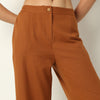 Relaxed Fit Solid Ankle Length Mid Rise Pants