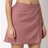 Woven Solid A-Line SKORT