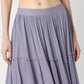 Flare Fit Solid High Rise Skirt