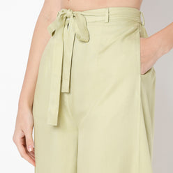 Flare Fit Solid Ankle Length High Rise Culottes