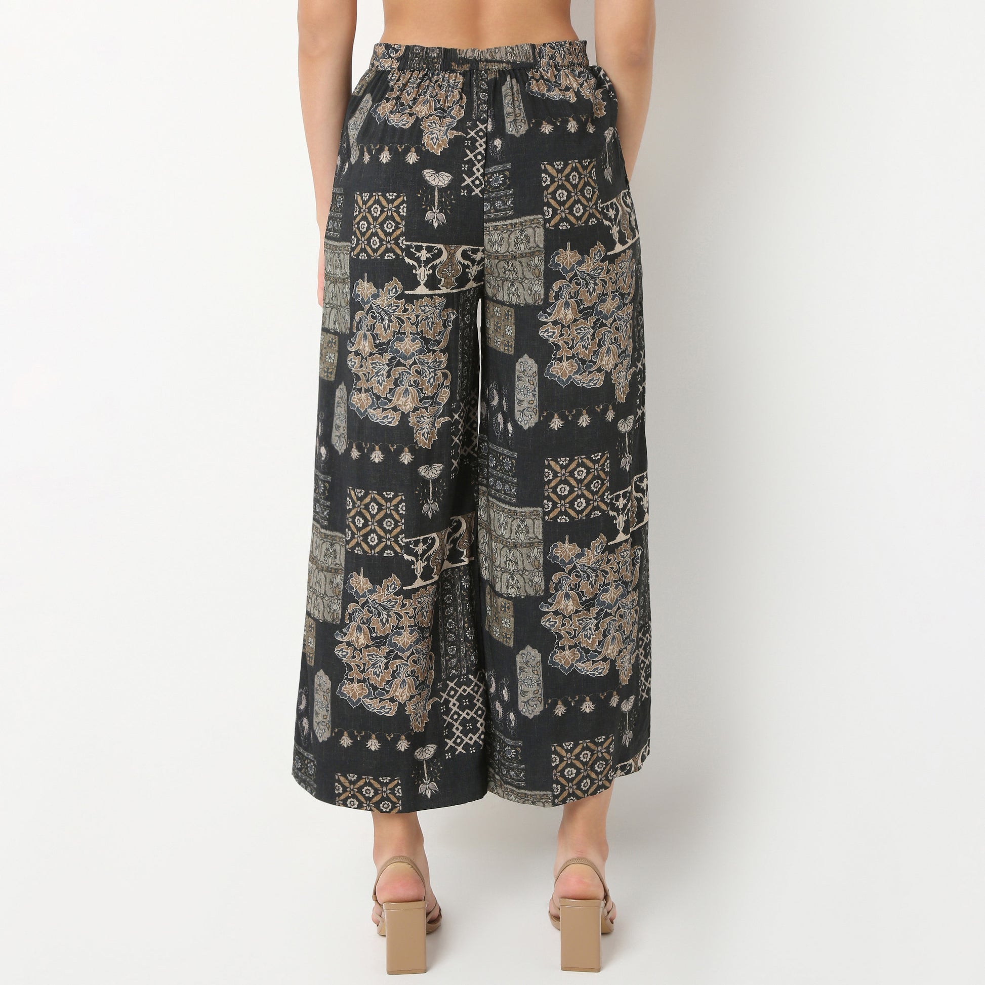 Straight Fit High Rise Ethnic Palazzo