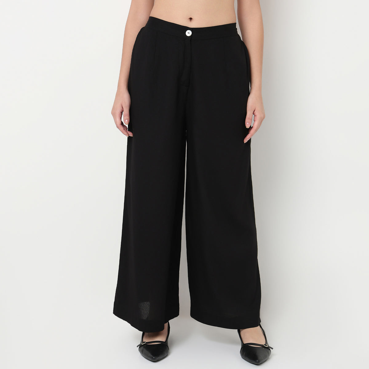 Order Now Women Solid Straight Flare Fit High Rise Ethnic Wear Pant by Style Union