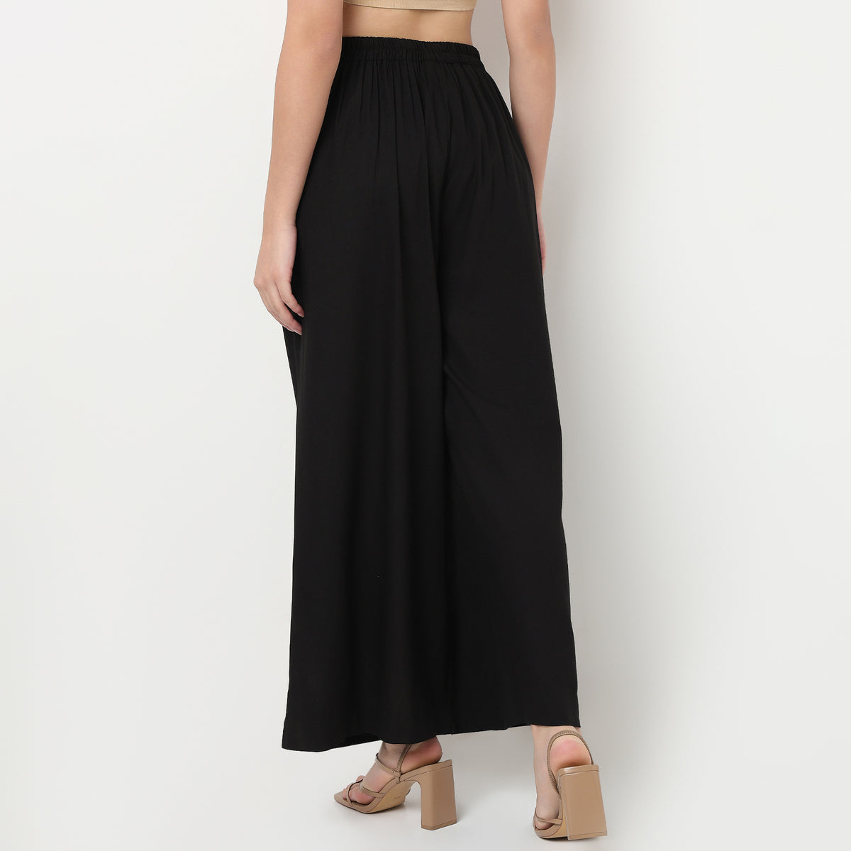 Order Now Women Solid Straight Flare Fit High Rise Ethnic Wear Pant by Style Union
