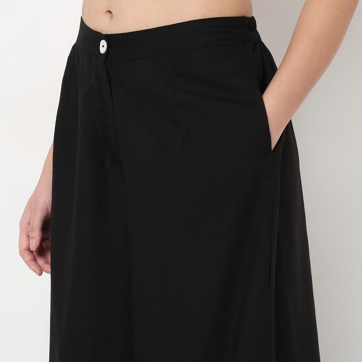 Order Now Women Solid Straight Flare Fit High Rise Ethnic Wear Pant by Style Union