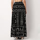 Woven Printed Flared Tiered Skirt