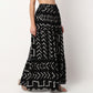 Woven Printed Flared Tiered Skirt