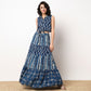Woven Printed Flared Tiered Skirt