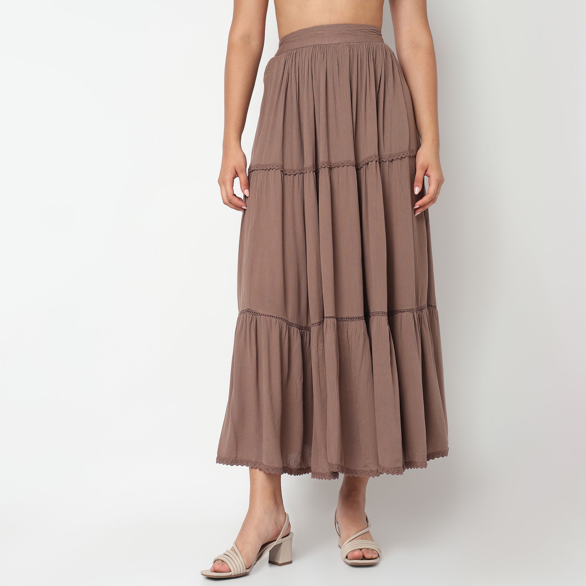 Tiered High Rise Coord Skirt