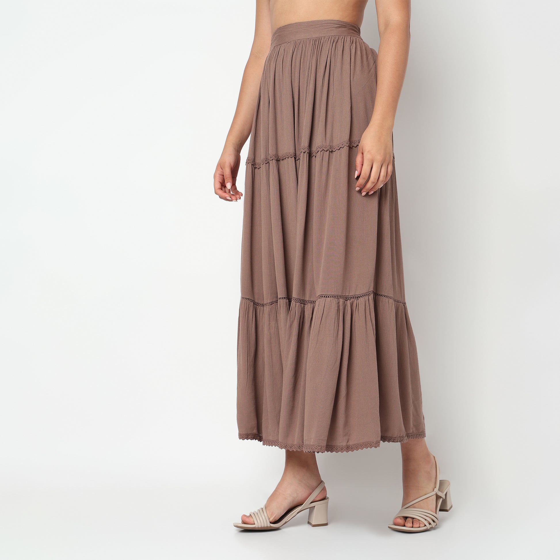 Tiered High Rise Coord Skirt