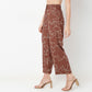Flare Fit Printed Ankle Length High Rise Culottes