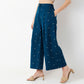 Flare Fit Printed Ankle Length Mid Rise Pants