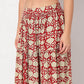 Printed Flared High Rise Skirt