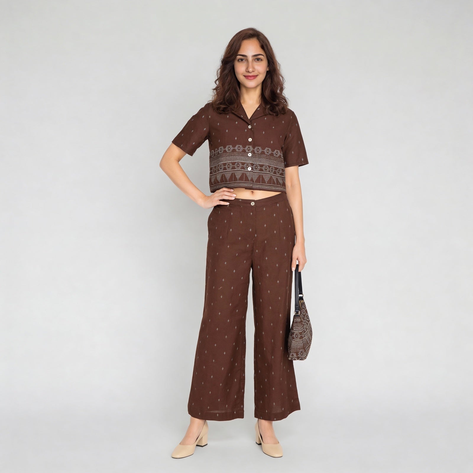 Straight Fit High Rise Pants