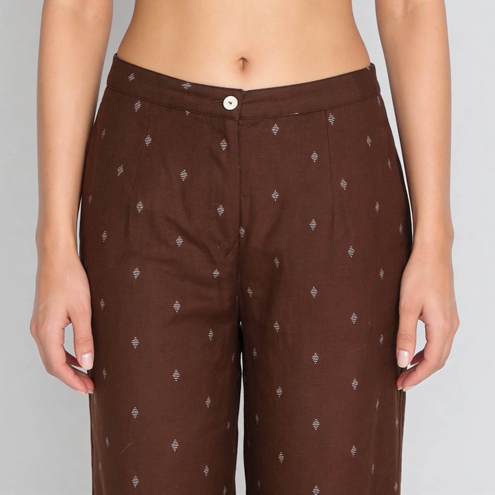 Straight Fit High Rise Pants