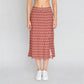 Cotton Printed Straight Slit Skirt