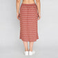 Cotton Printed Straight Slit Skirt