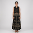 Flared Bias Printed Skirt